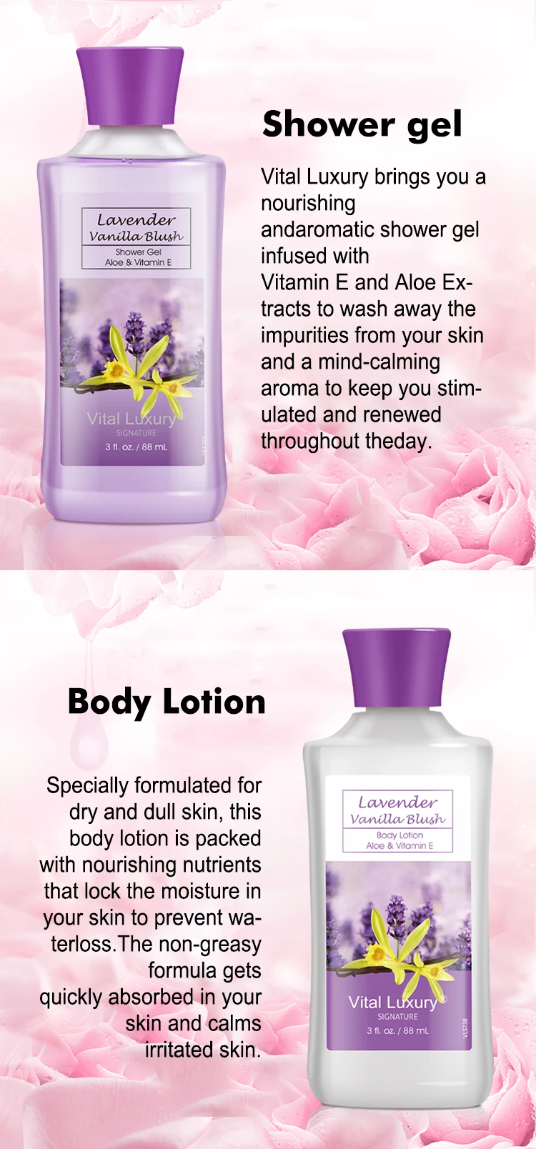 High Quality Organic Shower Gel Body Wash Luxury Lavender Shower Gel