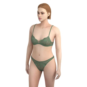 Women's Luxury XL Nylon Lace Mesh Bra Panty Set Hot Sexy Wholesale Silk Underwear Wire-Free Free Size Cup Embroidery