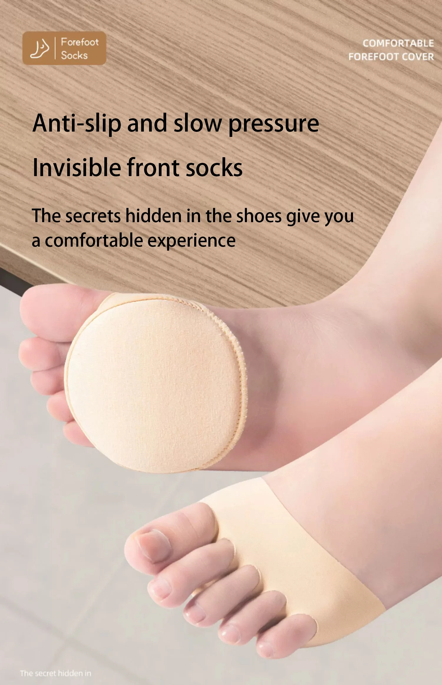 Forefoot Toe Socks Anti Skid Shock Absorbing Palm Pads