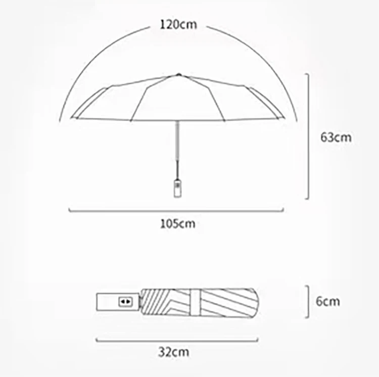 Manufacturer Luxury Extra Strong Windproof Automatic 23 Inch Small