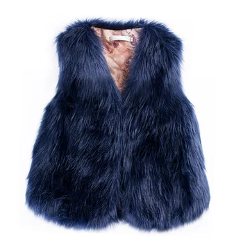 Low Price On Sale High Standard Eco-Friendly Faux Women's Fox Fur Vest For Ladies