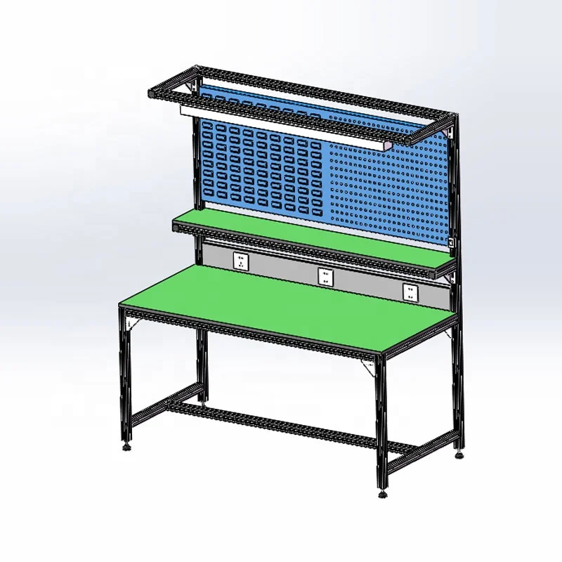 Industrial Aluminum Workbench Assembly Line Worktable with Drawers