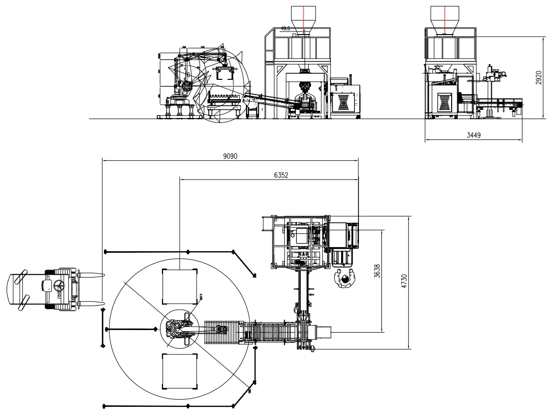 Rice 25KG Bag Packing and Sewing Sealing Machine Rice Bag Stitching ...
