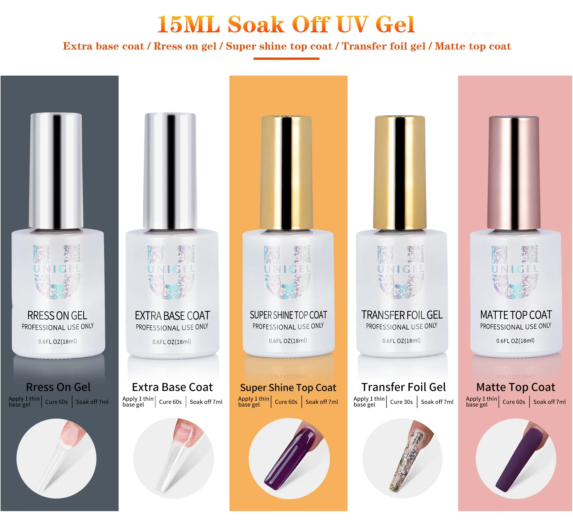 Healthy No Yellow Profession Soak Off Extra Base Coat Matte Top Coat