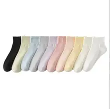 Fashion Plain Short Women Crew Socks Custom Cotton Socks for Women Breathable