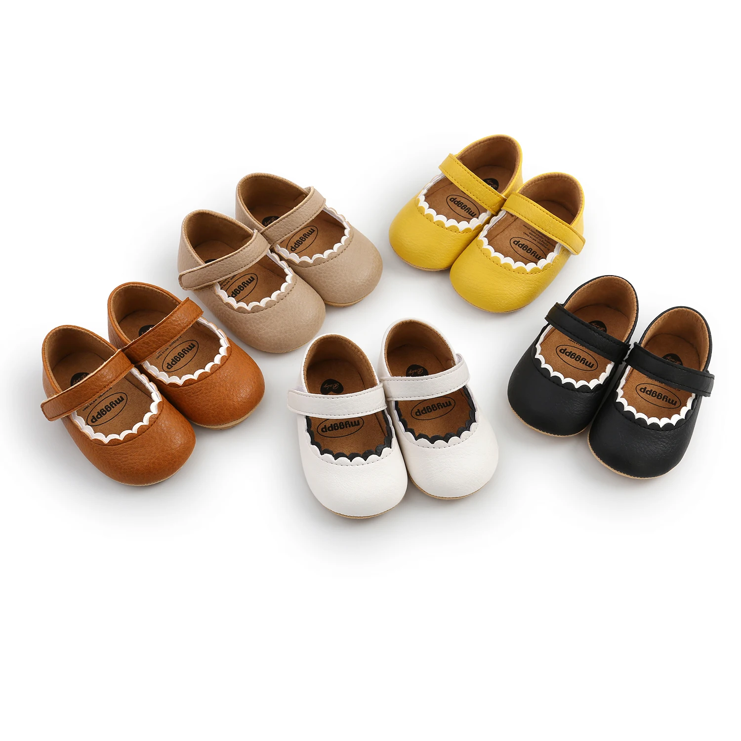 Hot Selling Beautiful Soft PU Leather Baby Toddler Girl Shoes Prewalker Girl Shoes manufacture