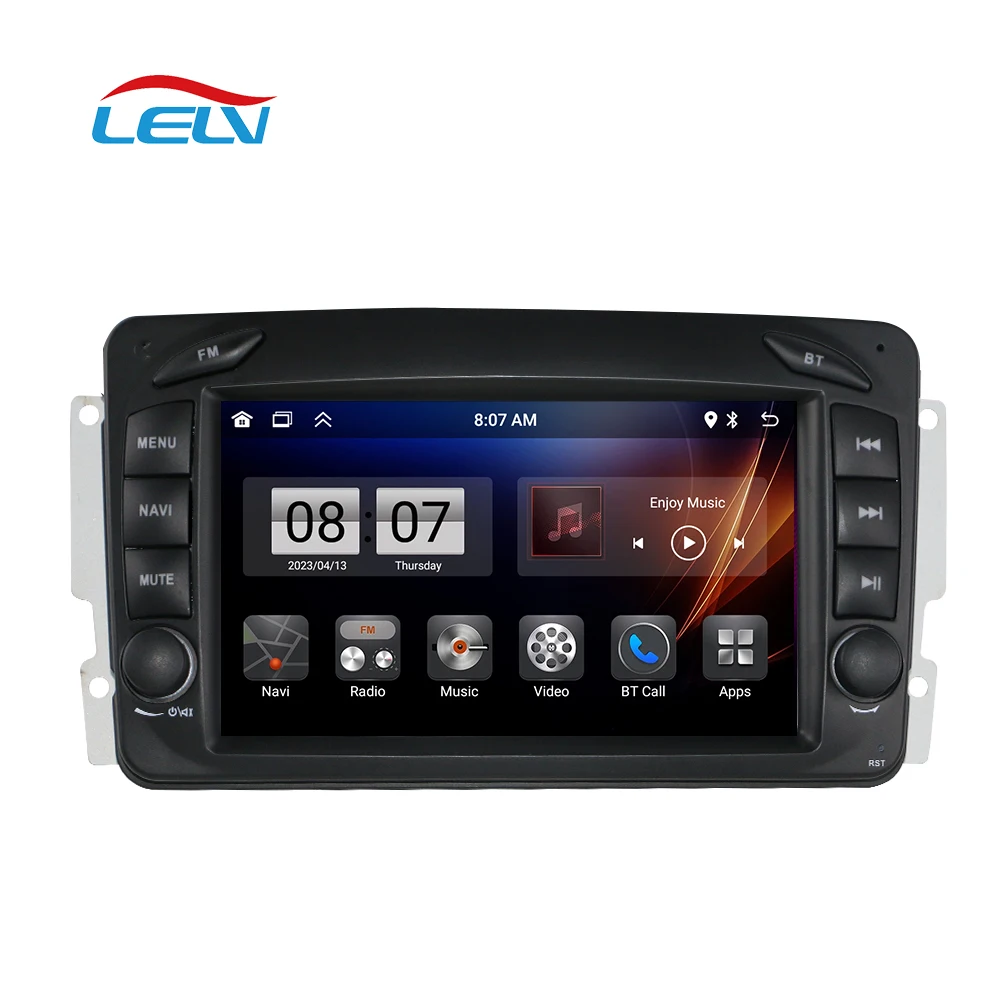 LELV 7'' Touch Android 13 Car Stereo for Mercedes Benz
