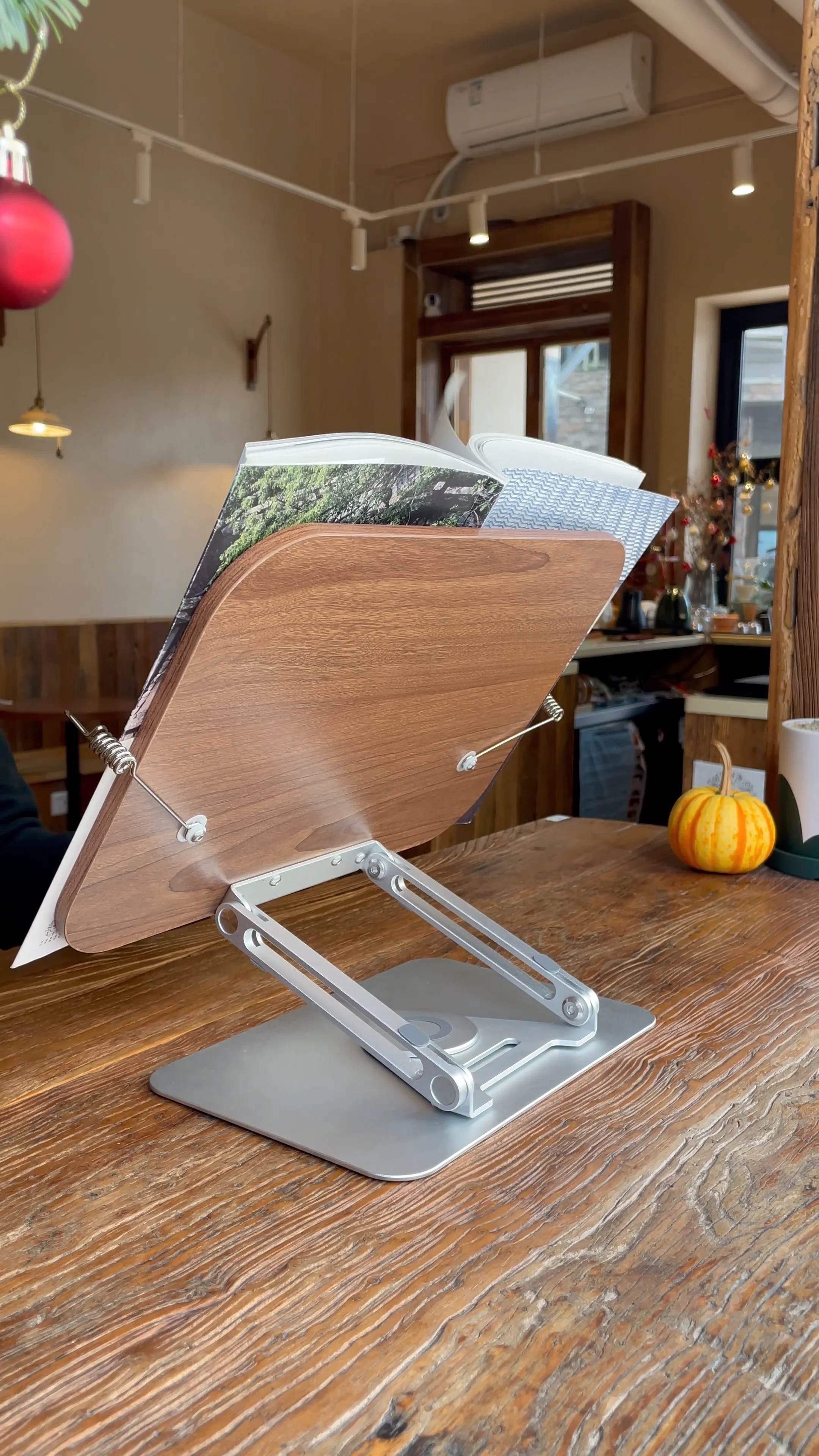 Yicosun Plastic Base Foldable Plywood Children Wood Reading Book Stand