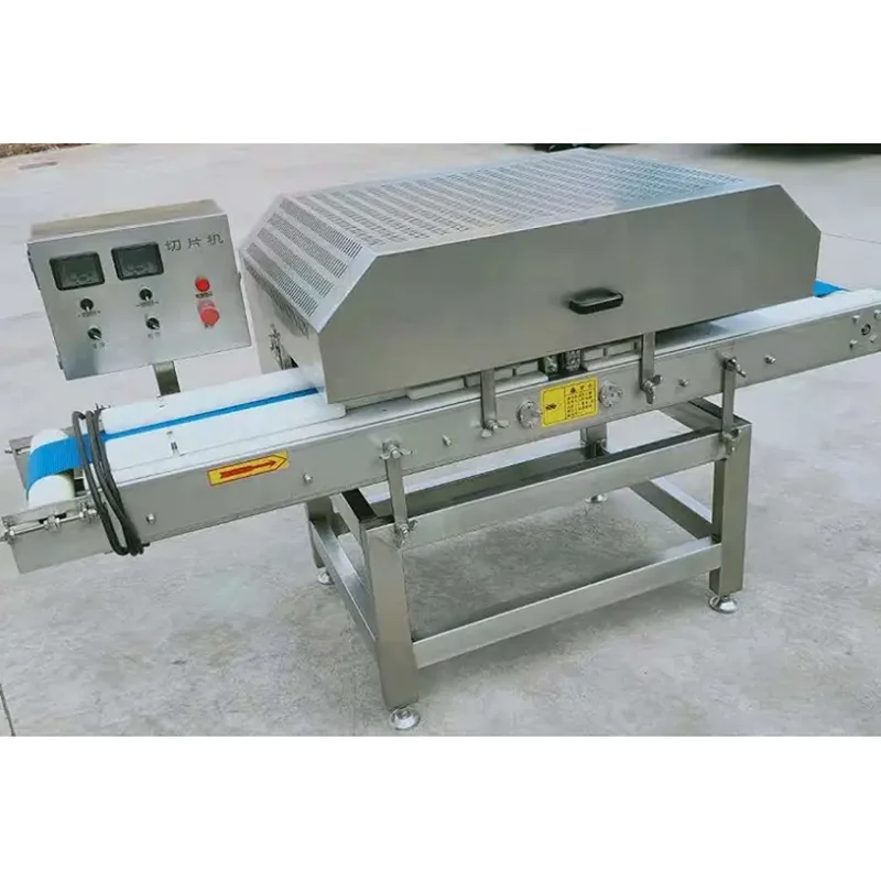 Horizontal Automatic Fresh Chicken Breast Slice Flake Pork Beef Jerky Meat Strip Cut Processing Slicer Machine MSM03001