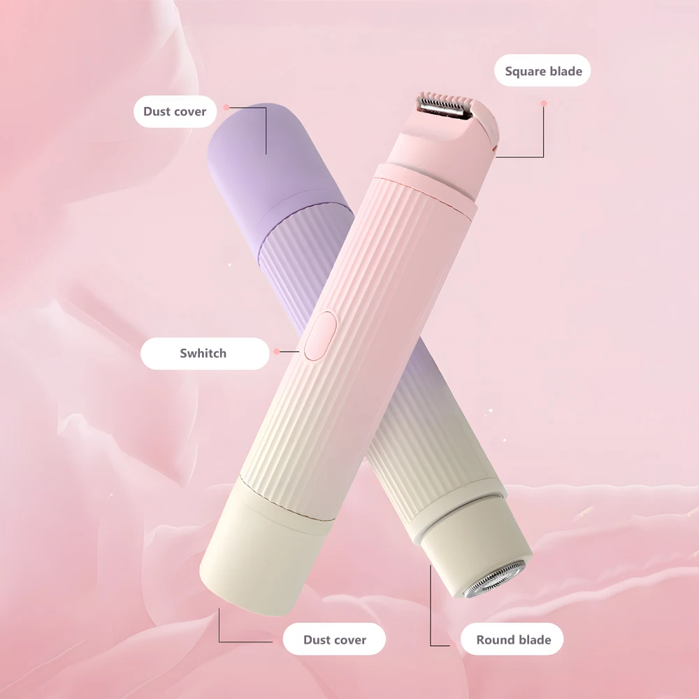 2 в 1 триммер для бикини женщин перезаряжаемый волос на лобке IPX7 Водонепроницаемая электробритва