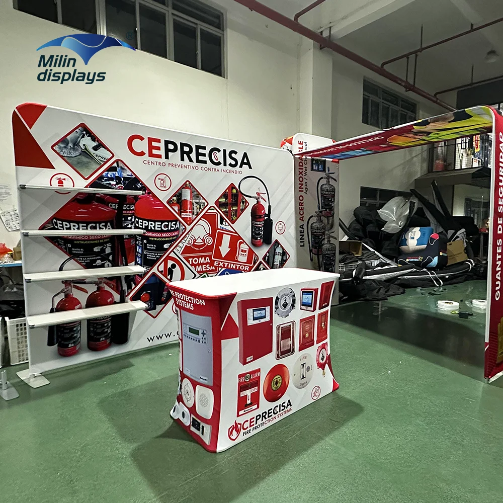 Customized Design 10x10ft Standard Exhibit Booth Portable Trade Show Displays  Exhibition Booth Stand With TV Stands