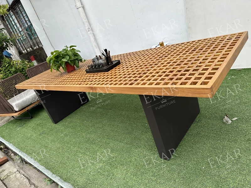 New modern outdoor garden waterproof dining table supplier