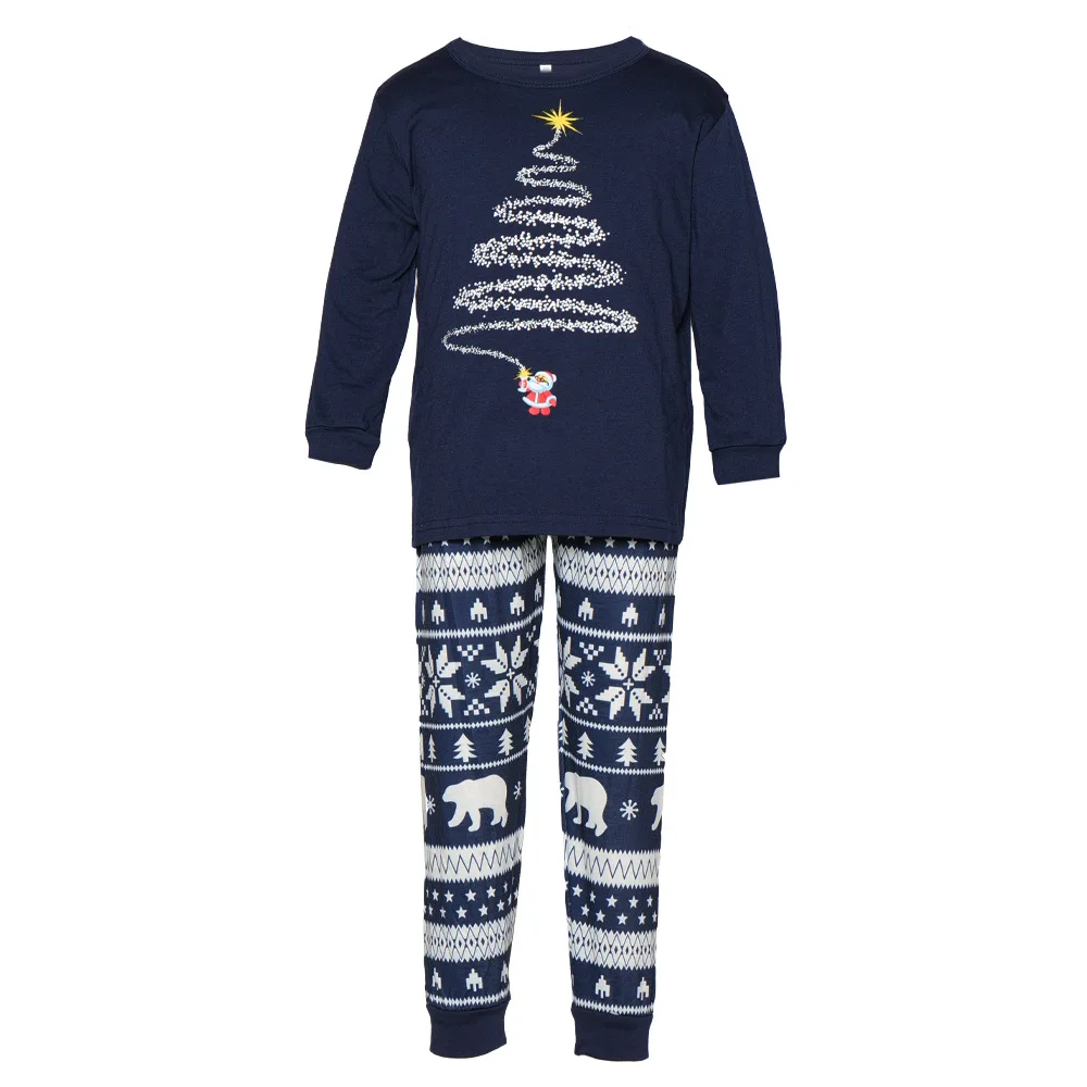 Wholesale Christmas Pajamas Xmas Unisex Winter Long Sleeve Cotton Family Christmas Pajamas
