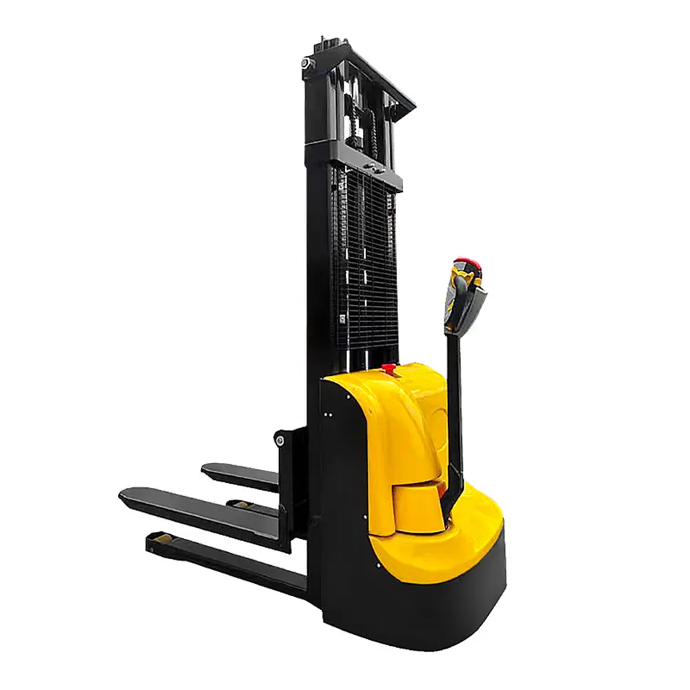 Warehouse Euippment 3 Way Stacker 1 Ton 1.5 Ton Seated Stand on Electric Forklift Stacker with 3m 4m 5m 6m 7m 10m Height