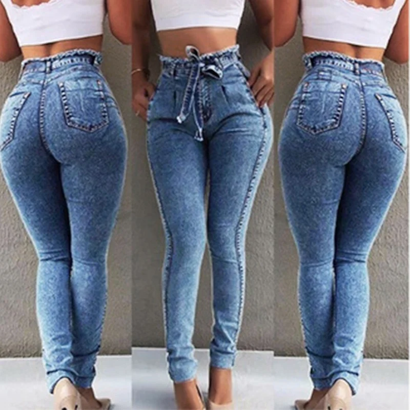 Ripped Jeans For Women | Distressed Plus Size Jean Jeggings | Skinny Jeans  | Dark Wash Denim Pants
