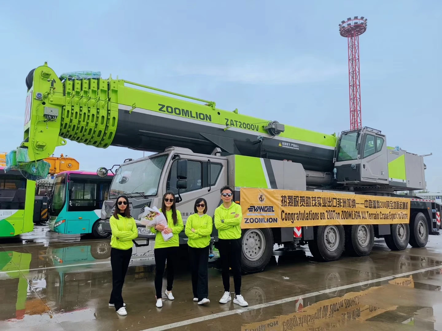 Zoomlion 200ton All Terrain Crane ZAT2000 in Ghana