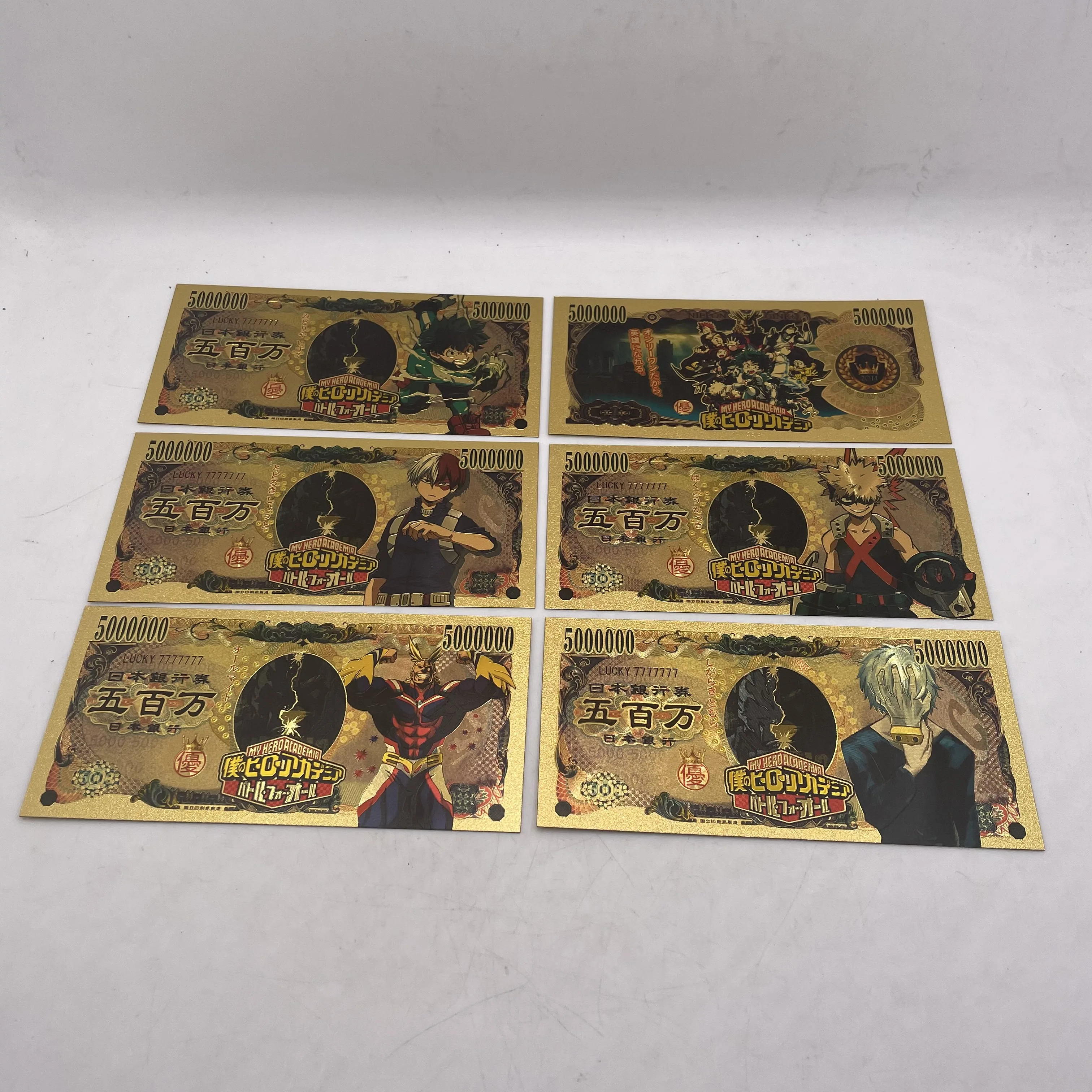 5types Famous Plastic Notes Bat Hero Gold Foil Banknotes Usa 100 Toy ...