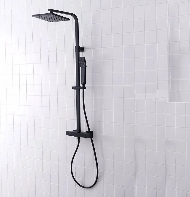 bathroom high quality Square Brass Thermostatic Shower set