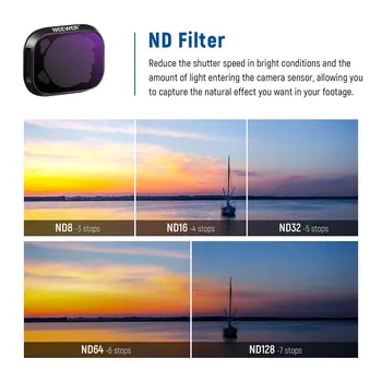 Multi Coated HD Optical Glass Neutral Density Filter 6 Pack CPL ND8 ND16 ND32 ND64 ND128 NEEWER ND Filter Set detail image