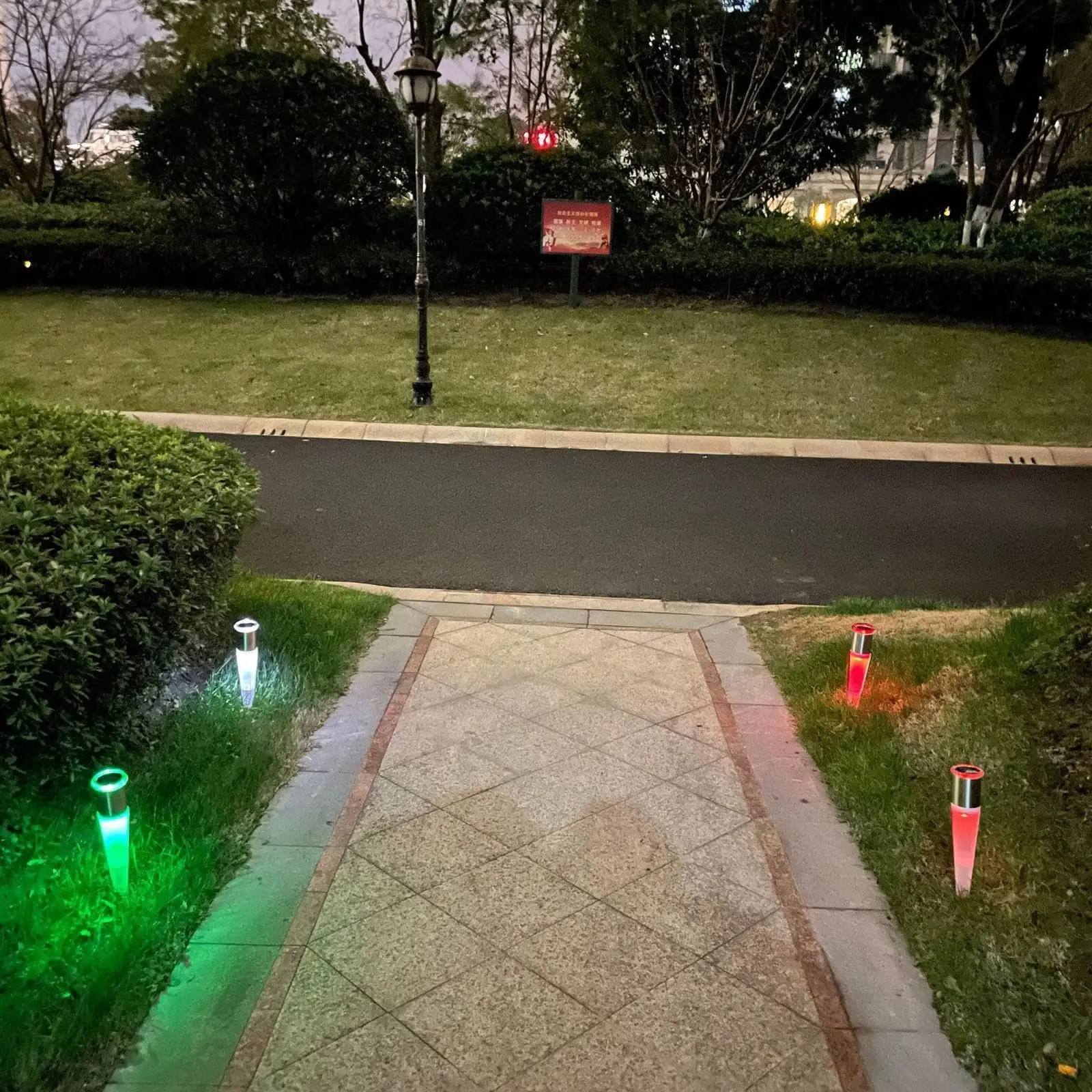 RGB White Ambient light Disk Light Solar Powered Solar Lamps Outdoor Garden Landscape LED Waterproof Solar Lawn Lights details