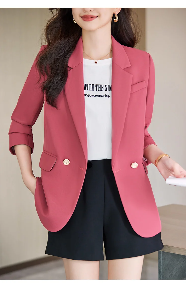 High Quality Female Casual Small Suit Jacket for Spring Commuter Wear Korean Slim Suit New Temperament Women's Suits Blazers