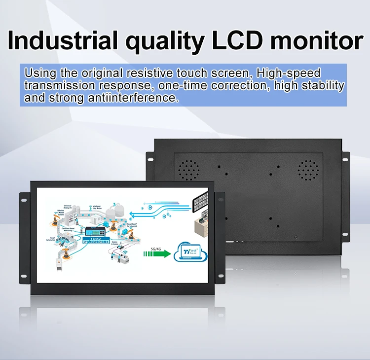 14 Inch Industrial Full HD 1920x1080 Screen Resolution Industrial LCD Display Commercial Open Frame Metal Case Monitor
