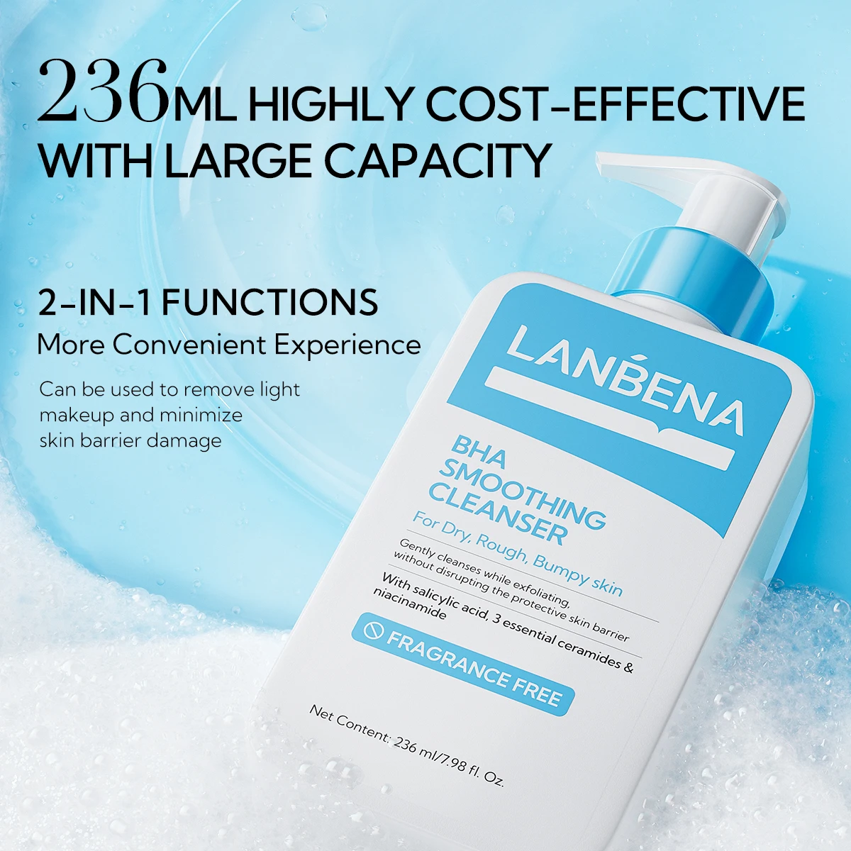 Lanbena Private Label Cleanser Face Wash for Women Whitening Acid Facial Cleanser details