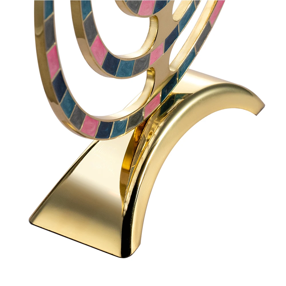 Оптовая продажа с китайской фабрики, изготовленный на заказ, еврейский декор, Менора, чанука, украшение, 9 веток, подсвечник