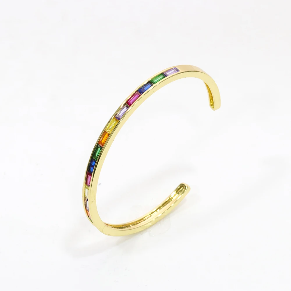 cz立方氧化锆金铜女士手镯手镯批发 - buy gold plated bangles,solid