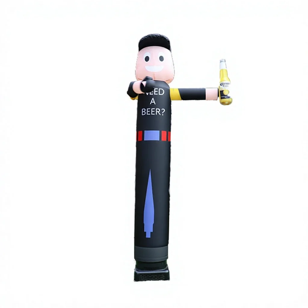 10ft Welcome Outdoor Inflatable Air Dancer Advertising Customized Color & Logo Built-In Fan Coffee Beer