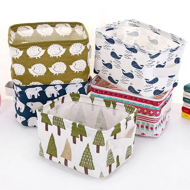 Clothing Box with Large Capacity  Foldable Rope Cotton Storage Basket Storage Organizer Kid Toy Woven Storage Box
