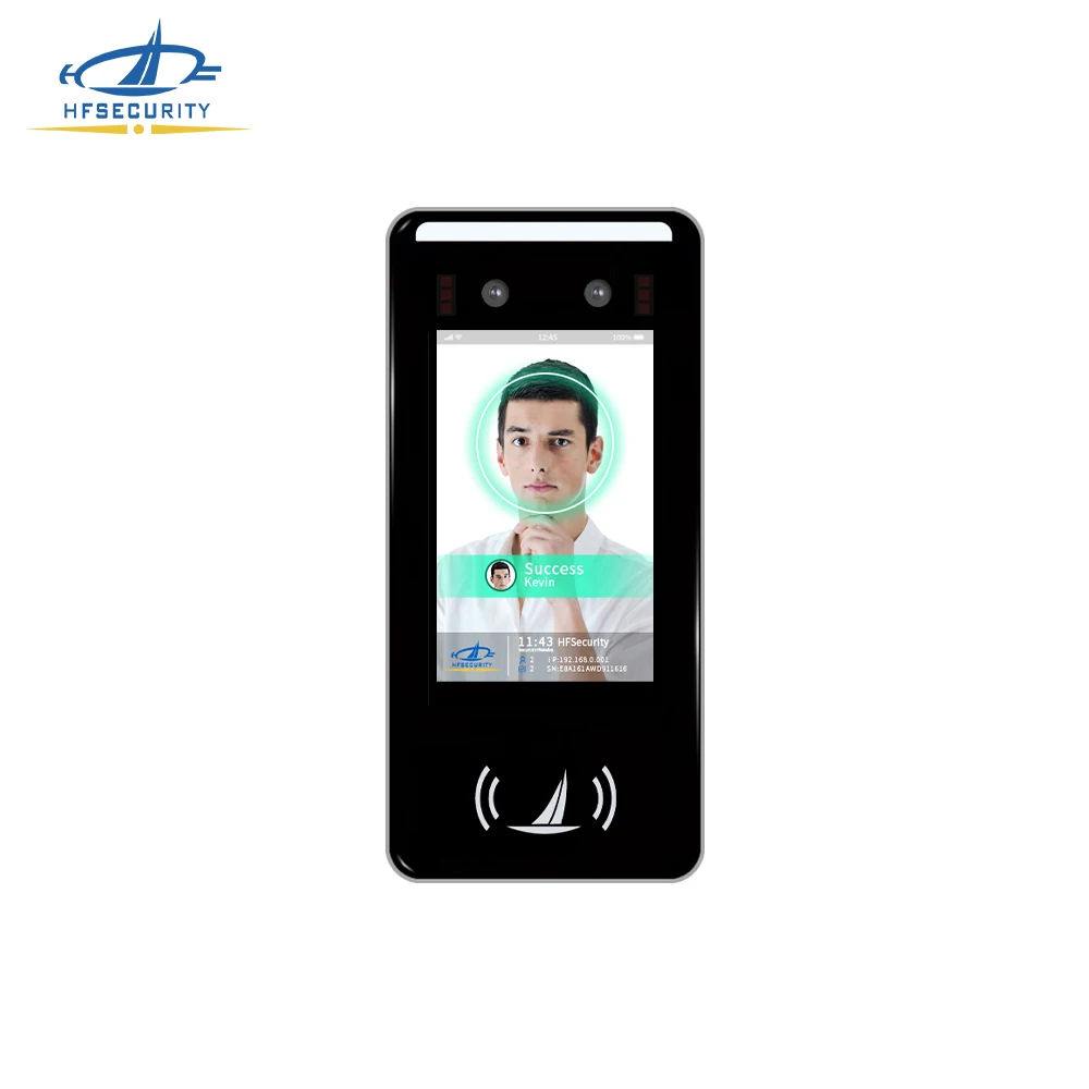 HFSecurity FR05 5 Inch Android 11 RFID Card Fingerprint Face Recognition Access Control on Turnstile