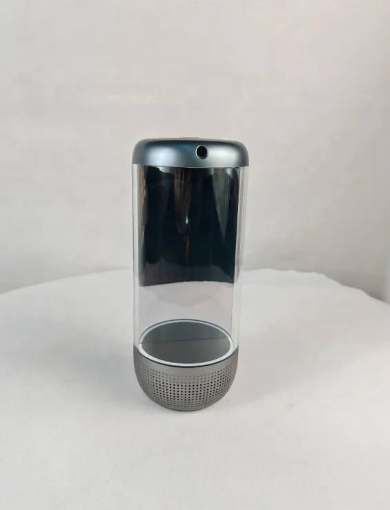 Mini 3D hologram kubus display, slimme weerstation digitale klok, flexibel display met aangepast fotoalbum, realtime weer, tijdweergave, GIF-animatie, creatief cadeau, cool desktopdecor (zwart