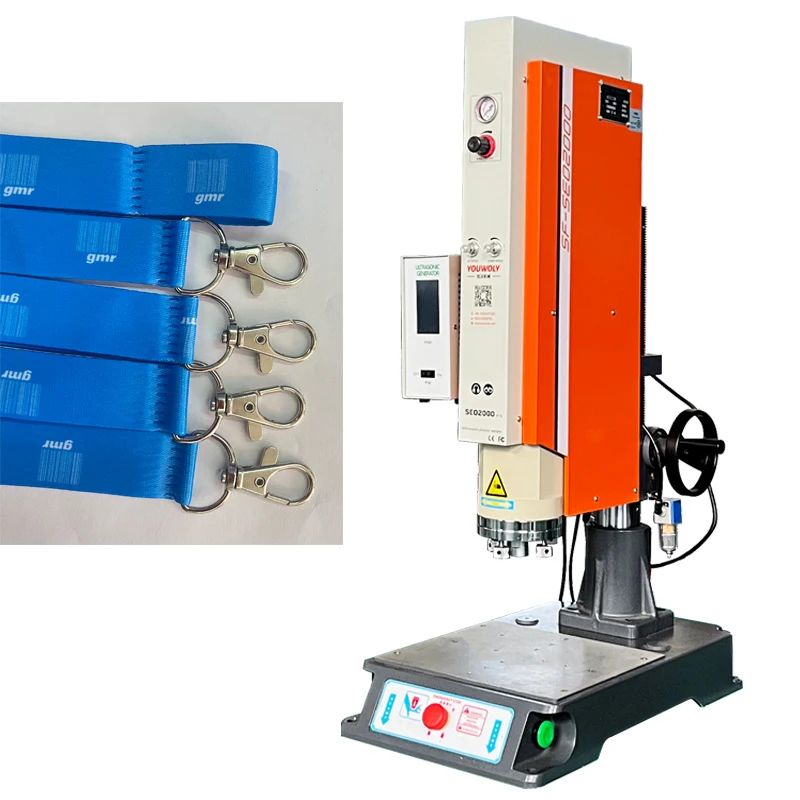 Ribbons Lanyards Hook and Loop Material Strap Ultrasonic Cutter  Machine for Textile Nonwoven Fabrics Cutting