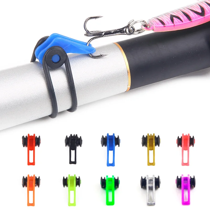 10 Anneaux Porte-appât En Silicone Pour Canne à Pêche (accessoire De Pêche)