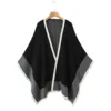 Black and gray shawl