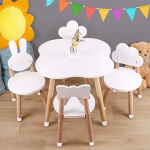EDULAND Modern Eco-Friendly Wood Montessori Writing Kids Activity Table Set for Daycare Nursery School Preschool Furniture