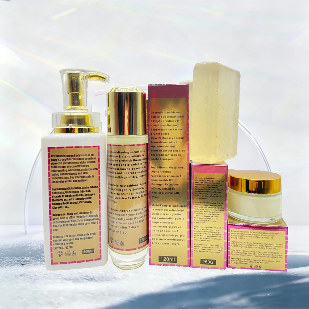 7 Days Whitening Skin Care Set Glutathione&Alpha Arbutin Anti Aging Removal of Blemishes Revitalize Skin OEM 7 Days Whitening Skin Care Set Glutathione&Alpha Arbutin Anti Aging Removal of Blemishes Revitalize Skin OEM