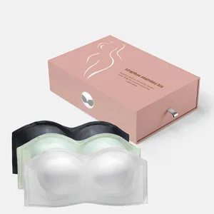 Wireless Strapless Anti-slip Strip Seamless Bra OEM Push up Comfortable Invisible No Underwire Bra with Adjustable clear Strap