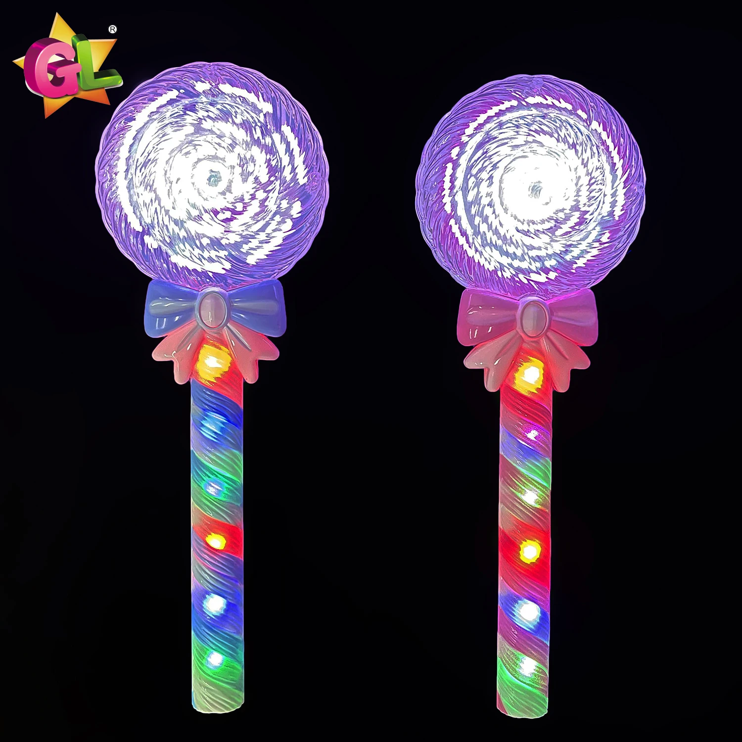 Light Up Toys Light Up Lollipop Spinning Wands With Music Led Toy Fairy