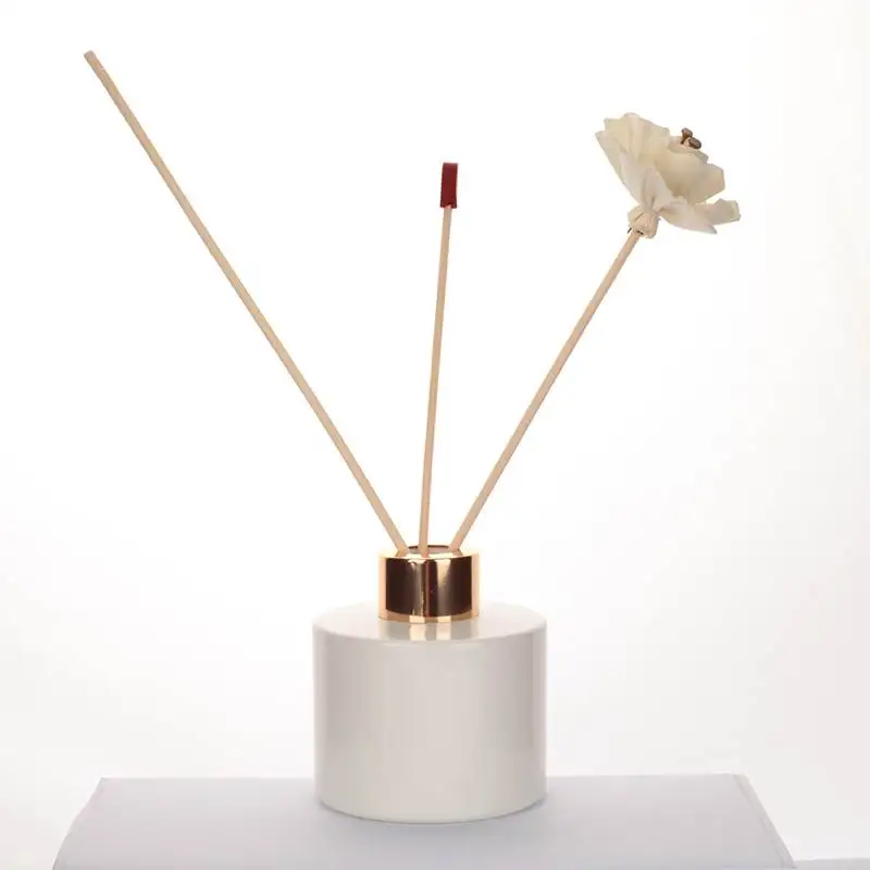 White Round Fragrance Reed Diffuser Empty Glass Bottle 50ml 100ml 150ml Luxury