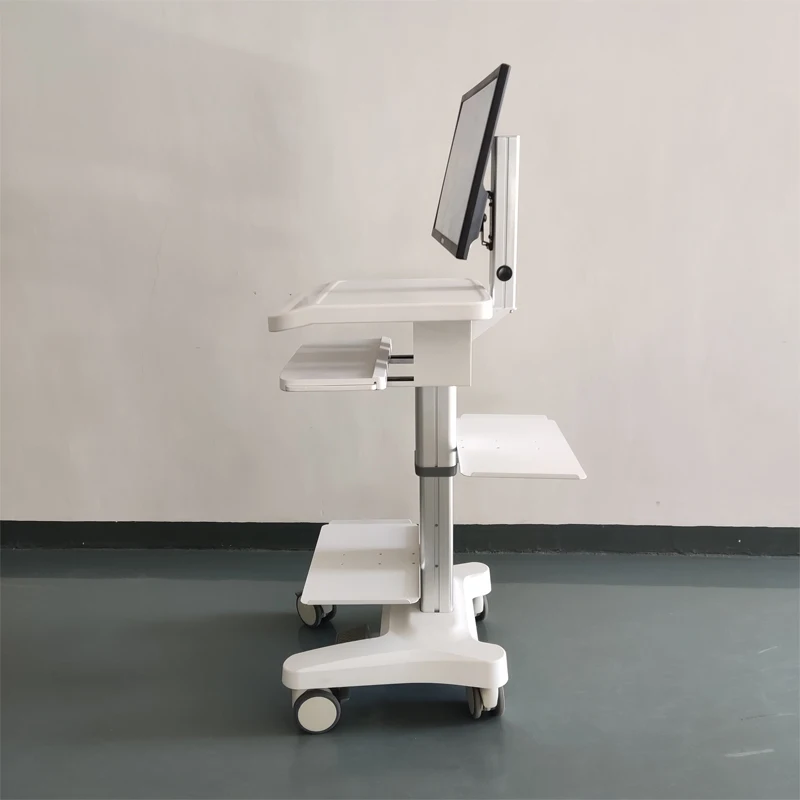 New Pattern Doctor Check-in Cart Nursing Cart Computer Trolly with Wheels and Keyboard Tray