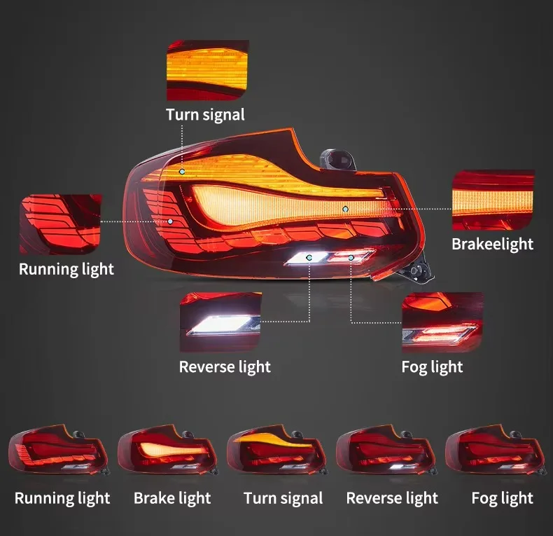 VLAND Factory LED Taillights with Dynamic Start-up Animation 1st Gen 2014-2020 For BMW 2-Series M2 F22 F23 F87 supplier