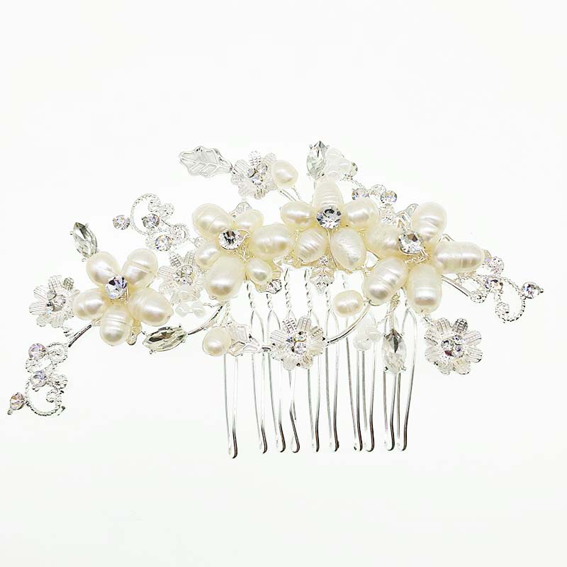 
 SHSS2004 серебряный цвет жемчужные аксессуары для волос свадебные гребни для волос  