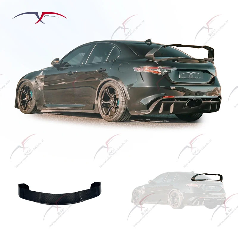 Car Exterior Modification Kit for Romeo Giulia GT with Adjustable Carbon Fiber Rear Wing