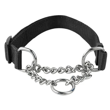 Kingtale high quality nylon martingale chain dog collars dog half choke chain