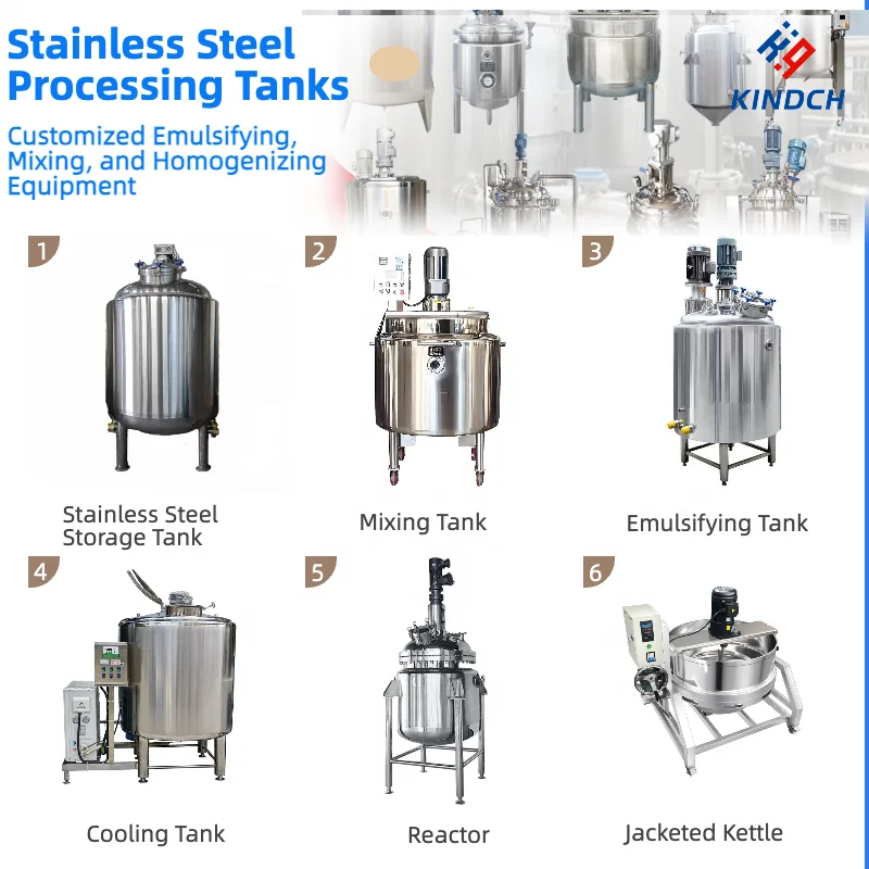 Stainless Steel Jacketed Tank Reactor with Pump 1000L Capacity 220V/380V Mirror Polish Inner Shell ISO9001 Certified