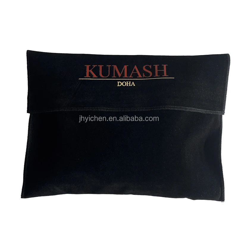Free Sample Black Cotton Fabric Envelope Handbag Dust Bag Canvas Flap Shoes Pouches
