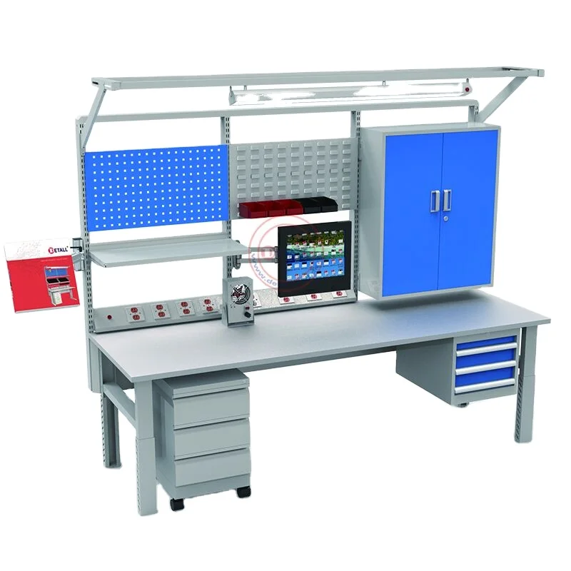 Source Detall industrial heavy duty mechanic workbench workshop metal  workbench anti static modular workbench on m.alibaba.com