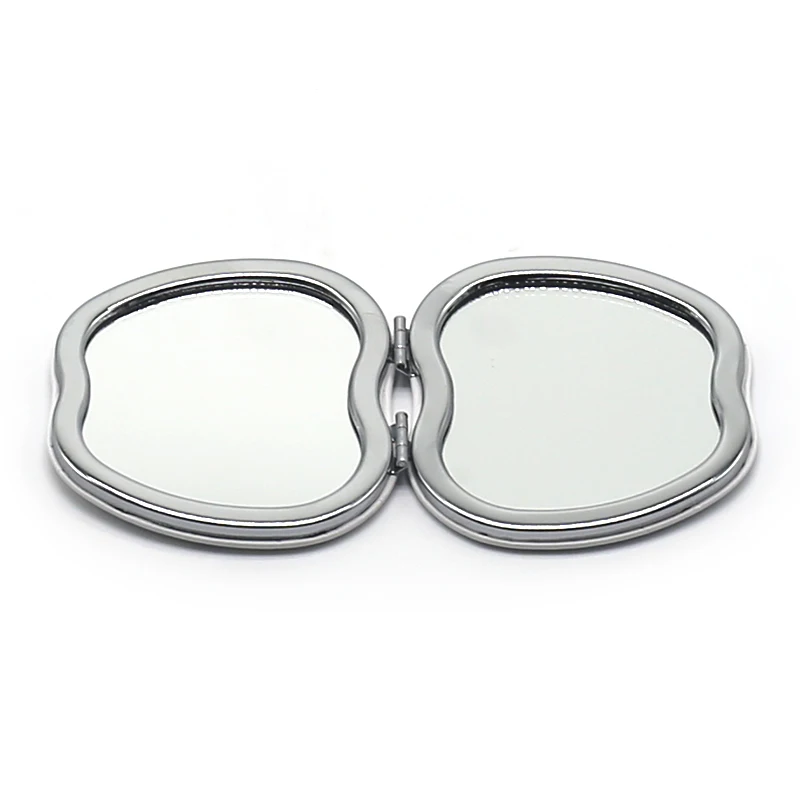 Новое Дешевое индивидуальное металлическое зеркало для макияжа из искусственной кожи с двусторонней